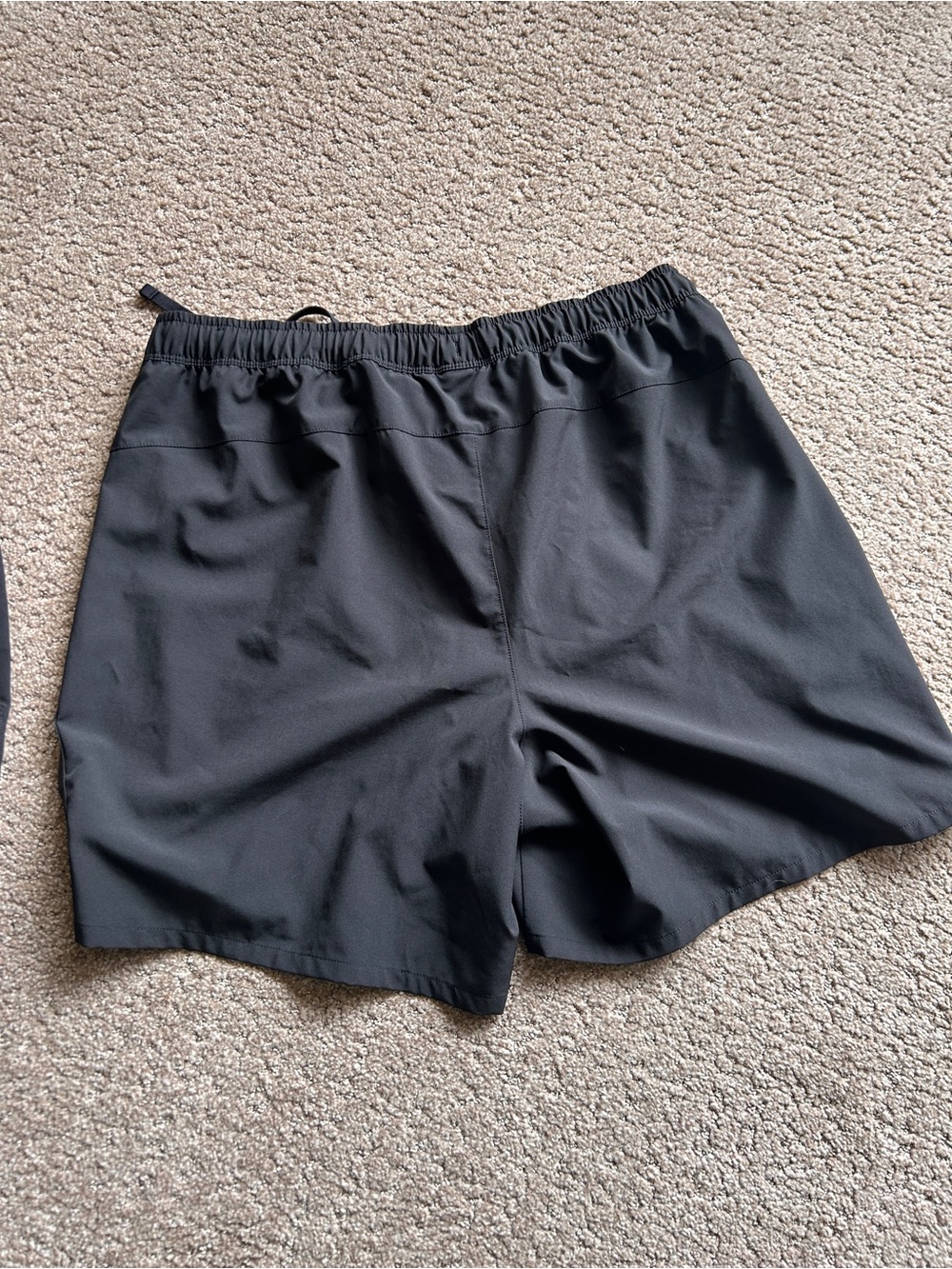 DSG Black Athletic Shorts with Elastic Waist GUC men’s size L 5” inseam - Picture 2 of 3